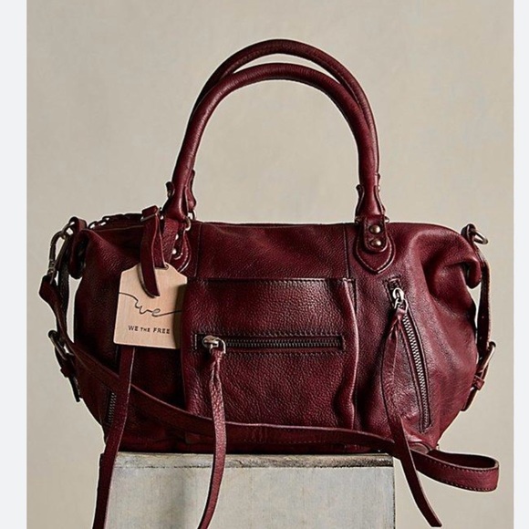 Free People Handbags - Free People Red Rock/Wine Color Baby Emerson Brand New Tags On!!